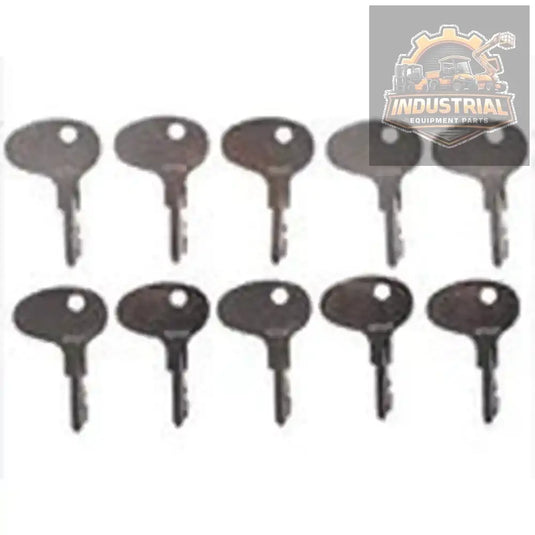 10 Pieces Ignition Key 123243 12343 for Caterpillar CAT Mitsubishi Forklift