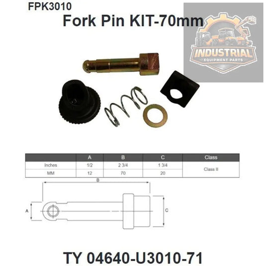 3057703 HYSTER 04640-U3010-71 CLASS II FORK PIN KIT CASCADE 7000034 2 3/4’’ - FORK STOPPER KITCustom