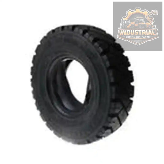 Pneumatic forklift tire 600x9 with tube, compatible with various forklifts, made in China, featuring tread and sidewall details.