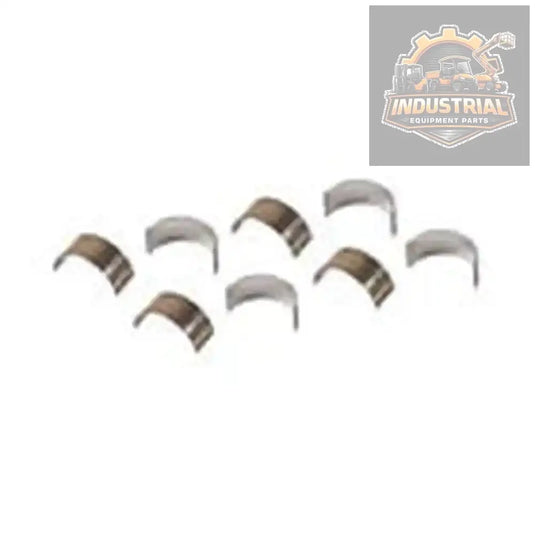 Forklift rod bearing set for Mitsubishi and Caterpillar engines, showing metal bearings with stamped part numbers.