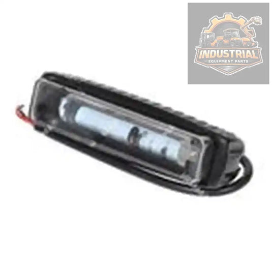 LED forklift safety red line warning light mounted on equipment, 12-80V, visible bright red warning signal.
