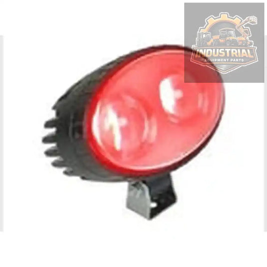 Red LED forklift safety spot light for 10-80 volt equipment, universal compatibility, durable construction and clear visibility.