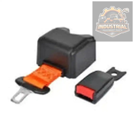 Orange retractable forklift seat belt buckle with 60-inch safety belt, compatible with various forklift models.