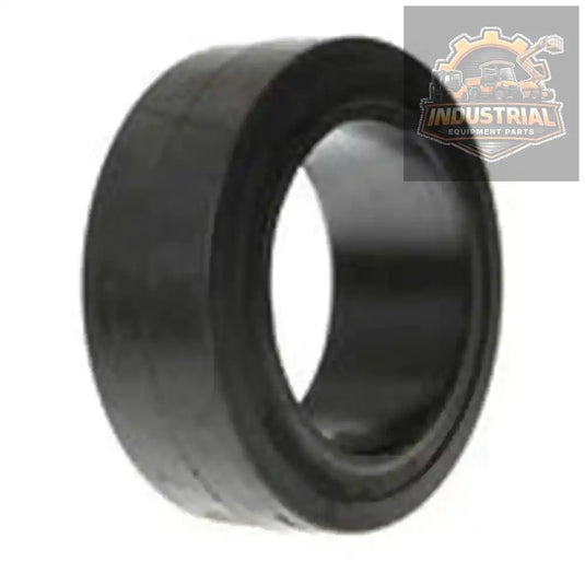Black forklift tire, 12x4.5x8 smooth press-on, suitable for universal equipment, shown in side view with detailed tread surface.