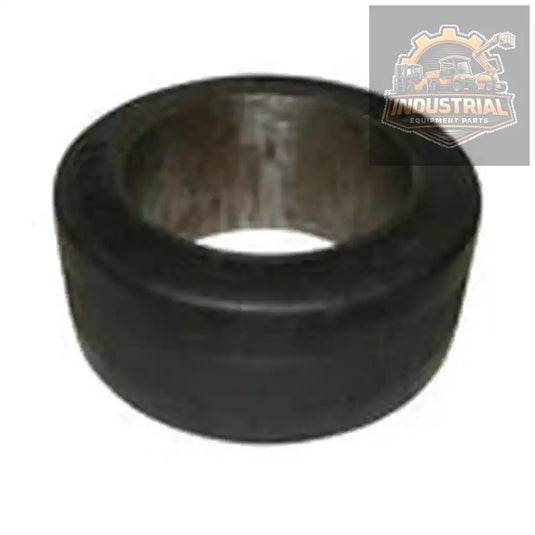 Pair of black rubber forklift tires, 18x8x12.125 smooth press-on type, shown in a 2-pack for industrial forklift use.
