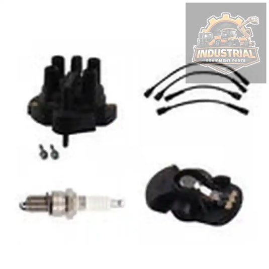 Forklift tune-up kit for Nissan H25 engine, including ignition components for Nissan and Komatsu forklifts, in a sealed package.