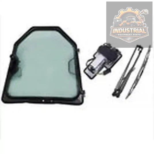 Front door and window assembly kit for Bobcat skid steer loader, includes parts 7109665, 6729776, 6679476, 6677836.