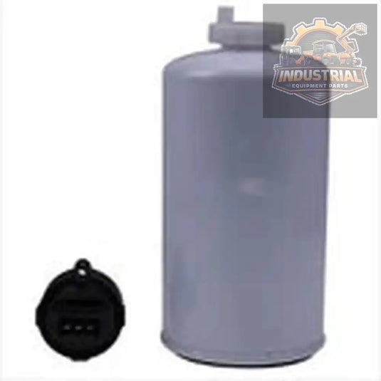 Kubota fuel filter with sensor switch assembly, model 1J430-43060, installed on a vehicle, showing the filter and sensor components.