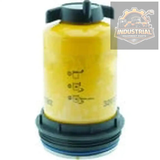 Fuel filter 320/07382 for JCB JS160LC and JS180LC excavators, shown as a metal cylindrical component with inlet and outlet ports.