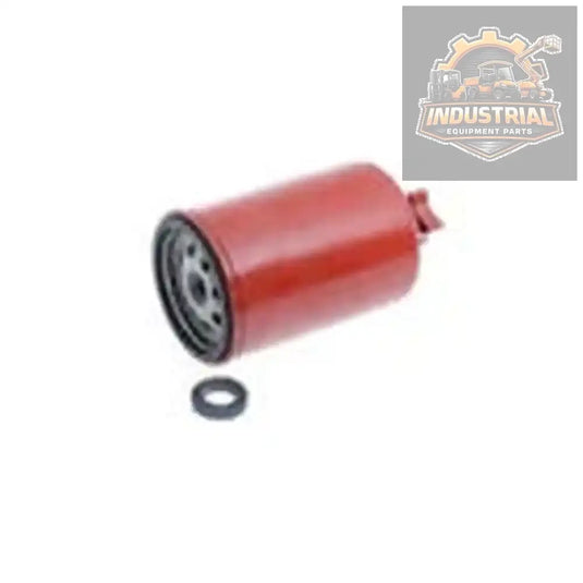 Fuel filter 8320270 for JLG boom lift 600A 600AJ, showing the cylindrical filter with metal fittings and part number details.