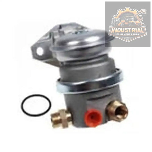 Fuel transfer pump RE66153 for John Deere 310E, 310G, 310SG, and Hitachi loader, shown in a close-up view with metal fittings.