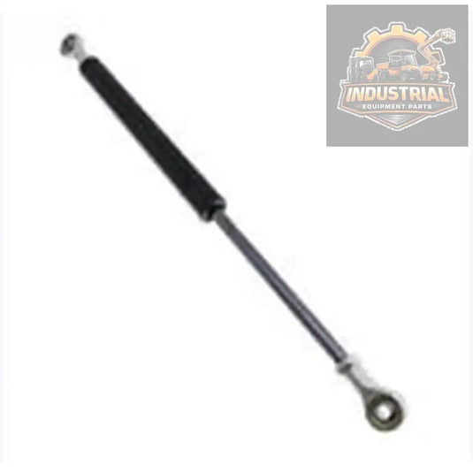 Gas strut spring cylinder for John Deere backhoe loader, model AT340155, shown in a close-up view of the metal component.