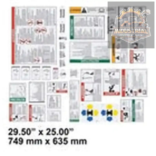 Genie safety and instruction decal kit with safety words and symbols for GR-20 model, shown in the image.