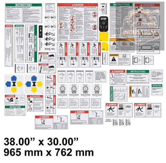 GN217252 Genie Safety Decal Kit | 965mm x 762mm