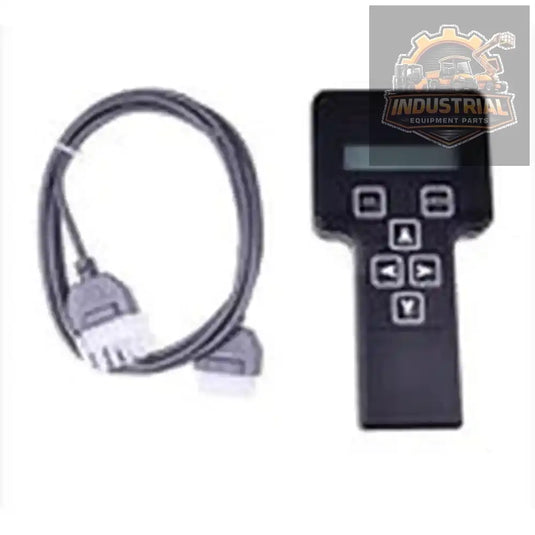 Handheld analyzer and cable kit for JLG boom lift, including testing device and cables, used for maintenance and diagnostics.
