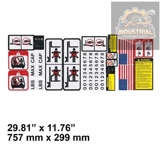 NEW Forklift Safety Decal KIT SY1711 Forklift OSHA Compliant kit - Safety decalModelUniversalCompatible Equipment