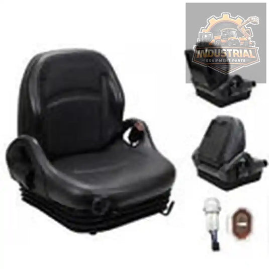 NEW UNIVERSAL FORKLIFT SUSPENSION MOLDED SEAT/SWITCH | BLACK VINYL - SeatCompatible Equipment MakeUniversalMPNModel3700