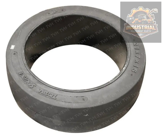 (QTY 2) FORKLIFT TIRE - 21X7X15 SMOOTH PRESS ON SMOOTH BLACK - TireCompatible Equipment