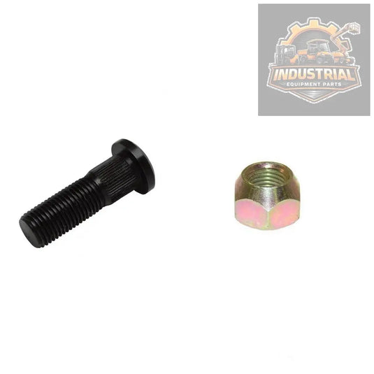 (QTY 6) 91243-10800 STEER WHEEL STUD & 64343-19900 NUT MITSUBISHI CAT FORKLIFT - BOLT