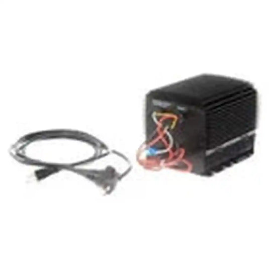 Genie HB600-24B 24V 19A battery charger for universal equipment, with model and serial numbers, made in the United States.