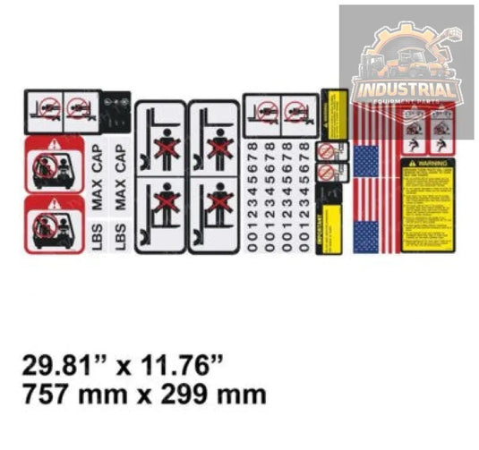 SY1711 NEW Forklift Safety Decal KIT | Forklift OSHA Compliant Kit - Safety decalModelUniversalCompatible Equipment