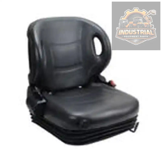 Universal Forklift Seat Vinyl Black Full Suspension For Toyota Forklift W/Switch