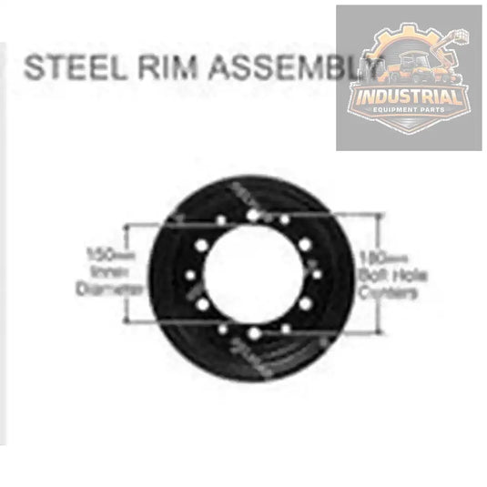 Universal Forklift Steel Rim Split Wheel 650-10 Tire Size 6 Bolt R650-3 - Wheel RimModelR650-3Compatible Equipment