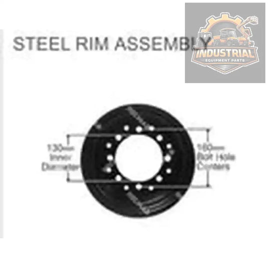 Universal Forklift Steel Rim Split Wheel 650-10 Tire Size 8 Bolt R650-1 - Wheel RimModelR650-10Compatible Equipment